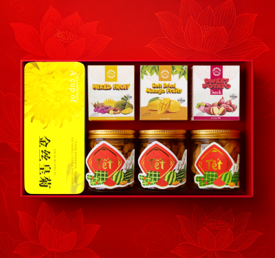 HỘP QUÀ HOA SEN ĐỎ 01