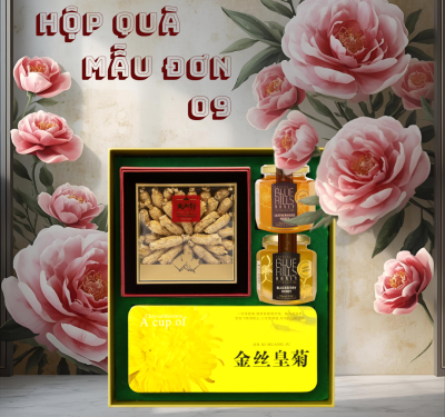 HỘP QUÀ MẪU ĐƠN XANH 09